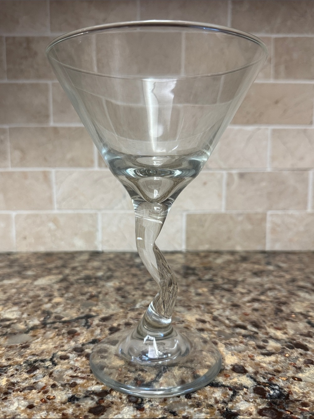 Libbey Clear Twisted Stem Martini Glass - Z Stem Martini Glass 7379470